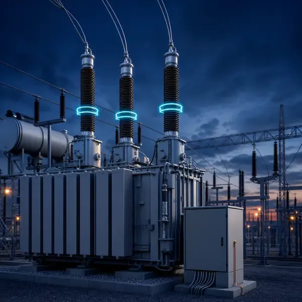 Transformer Bushing Monitoring Solution industrial transformer monitoring illustration