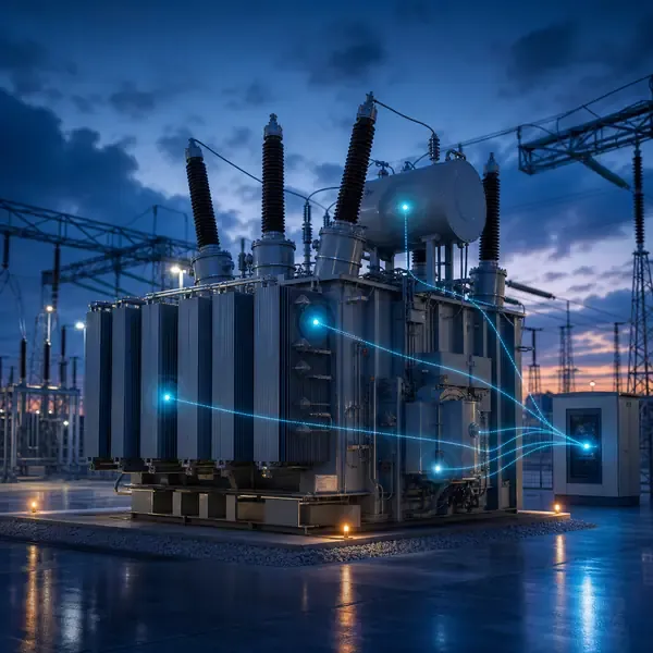Transformer Online Monitoring Solution industrial transformer monitoring illustration