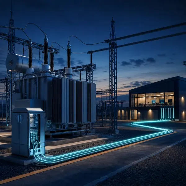 Transformer Remote Monitoring and SCADA Integration industrial transformer monitoring illustration